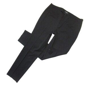 NWT Lafayette 148 Full Length Stanton in Black Italian Stretch Wool Pants 12